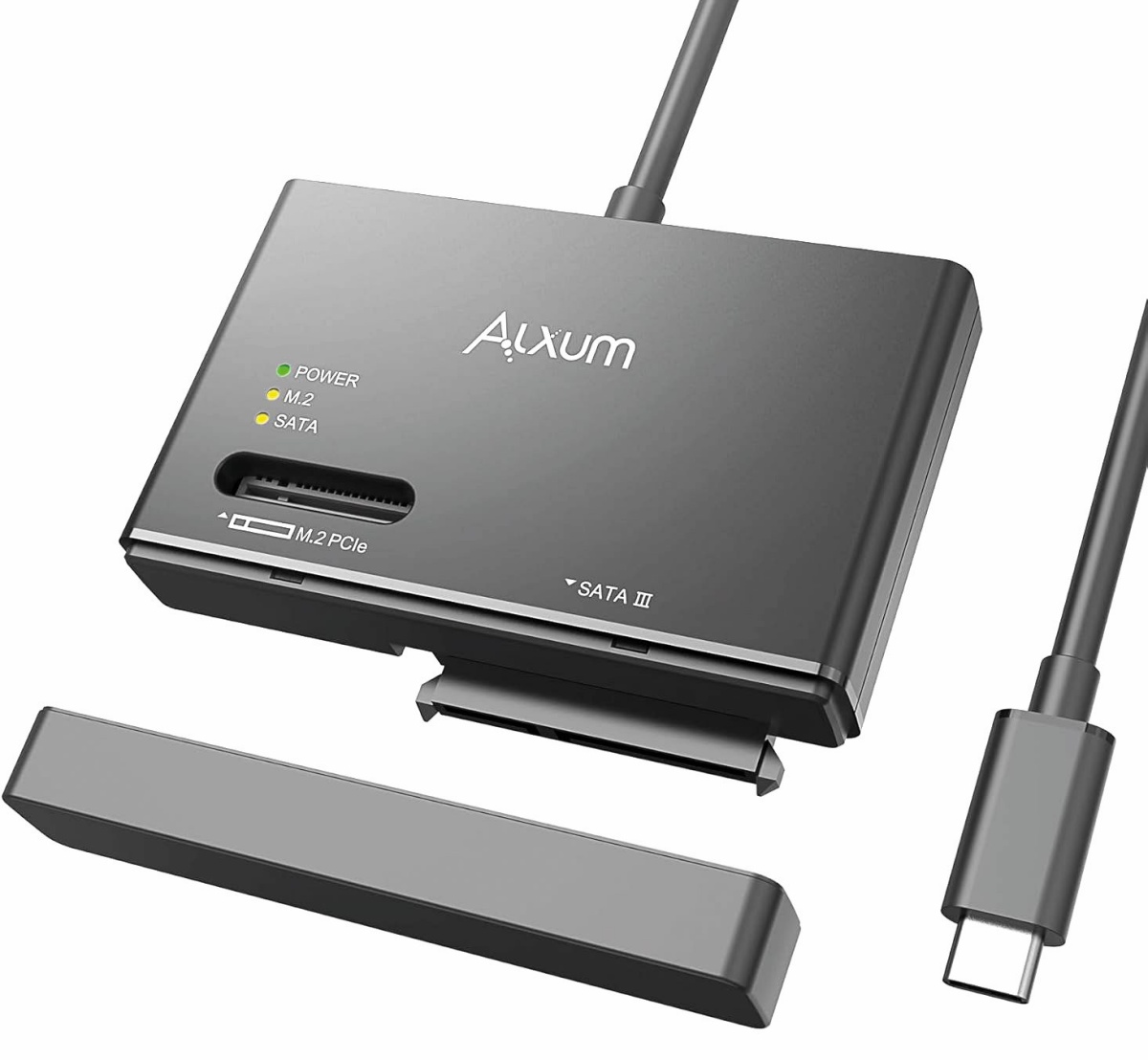 Vmesnik s priključkom USB 3.1 tipa C za priklop kartičnega SSD s priključkom M.2 s ključem M in naprave s priključkom SATA-III.
