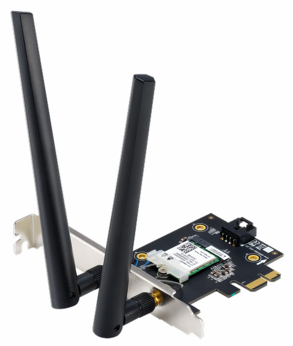 Matičnih plošč z ožičenim vmesnikom 2,5 GbE je že kar nekaj, takih, ki bi imele tudi brezžični vmesnik Wi-Fi 7, pa zelo malo. Razširitve so na voljo v obliki kartic PCI-E. Preizkušena Asusova kartica doda tudi bluetooth 5.4.