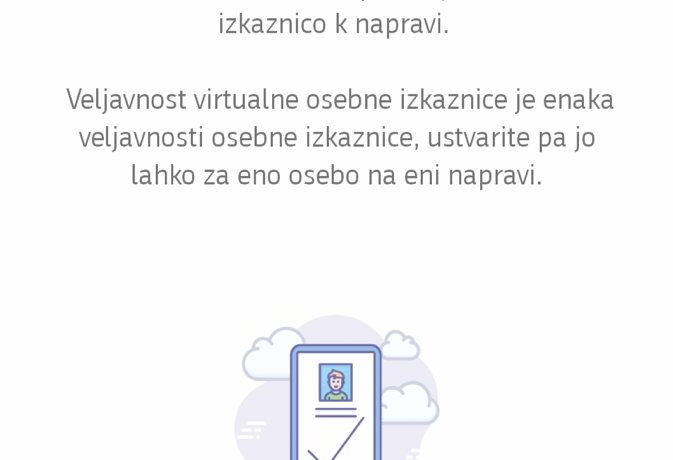 Osebna izkaznica na telefonu