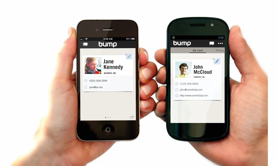 Aplikacija Bump je olajšala deljenje stikov s preprostim trkom med dvema telefonoma.