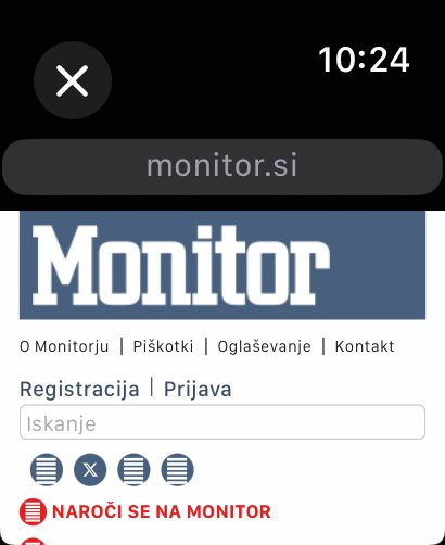 Prejete povezave lahko odpremo z vgrajenim, a s skritim spletnim brskalnikom.