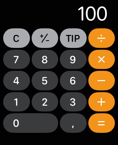 Gumb za izračunavanje napitnine je v aplikaciji »Calculator« treba najprej omogočiti.