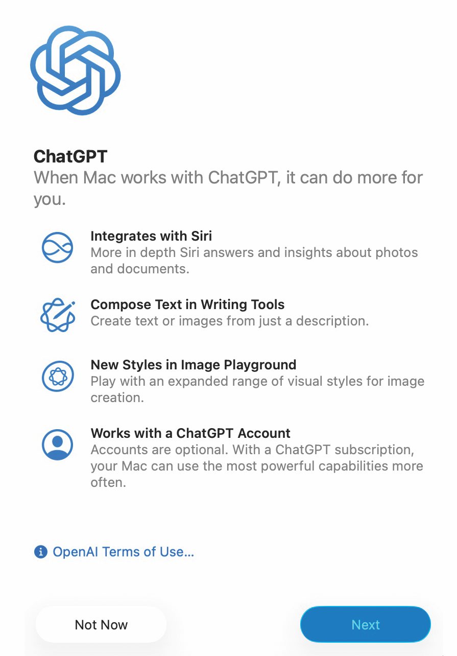 Digitalna pomočnica Siri lahko poleg Applove inteligence uporabi tudi ChatGPT.