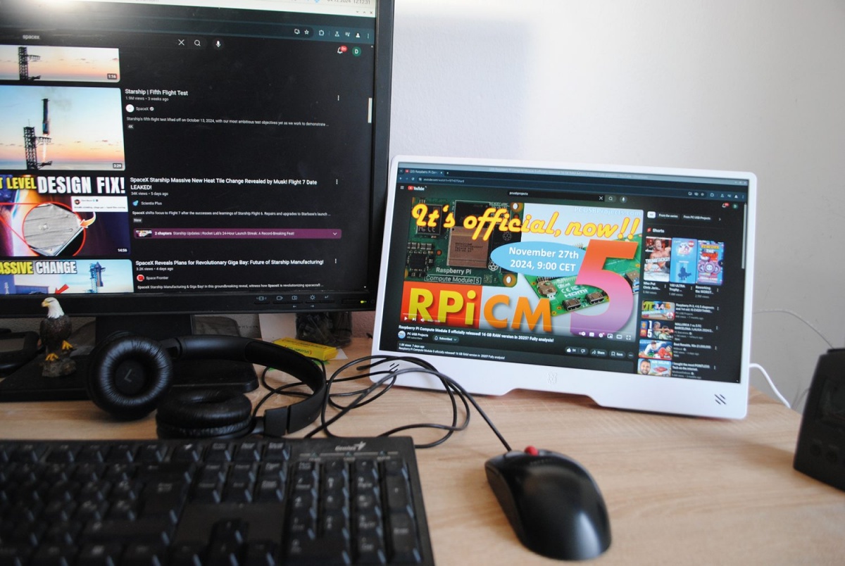 Raspberry Pi Monitor lahko uporabljamo tudi kot drugi zaslon, na katerega raztegnemo namizje.