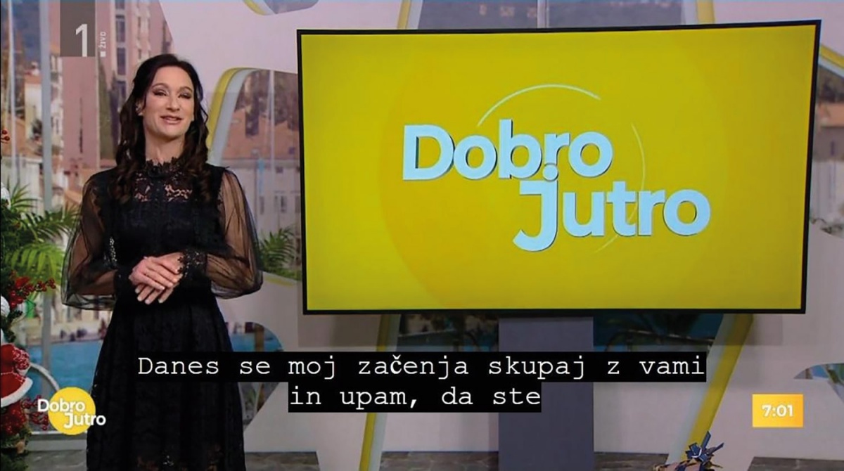 RTV je samodejno podnaslavljanje začel testirani pred dvema letoma z oddajo Dobro jutro. Slika: RTV Slovenija