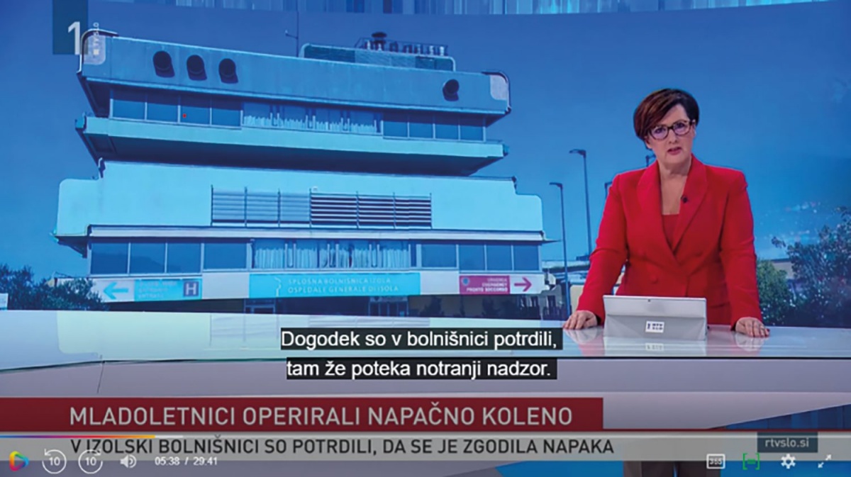 Informativne oddaje imajo scenarij, zato jih lahko podnaslovijo vnaprej. Slika: RTV Slovenija
