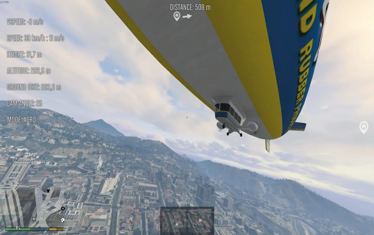 GTA 5 FPV Drone Mod: Letenje pod zrakoplovom.