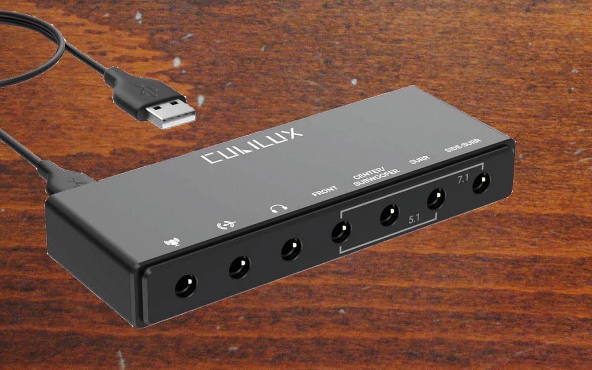 Cubiluxova zvočna kartica s priključkom USB.