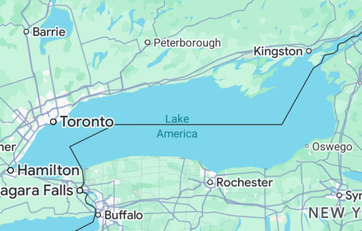 Google preimenoval Ontarijsko jezero