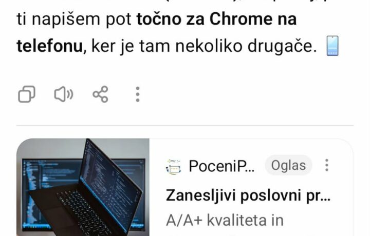Reklame v ChatGPT prispele tudi v Slovenijo