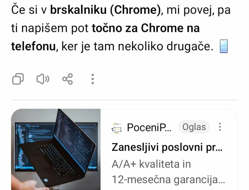 Reklame v ChatGPT prispele tudi v Slovenijo